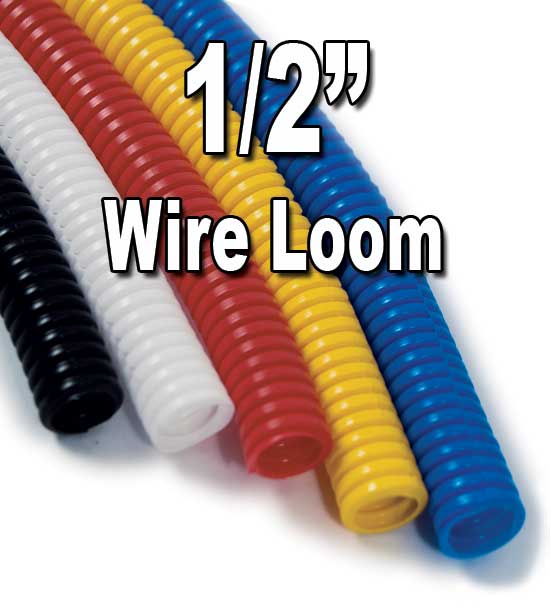 1/2 Diameter Split Wire Loom Flex-Guard Convoluted Tubing