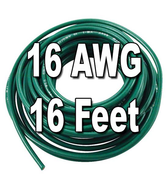 JT&T Products 3169f 16 AWG White 1015 Motor Wire, 16' Cut
