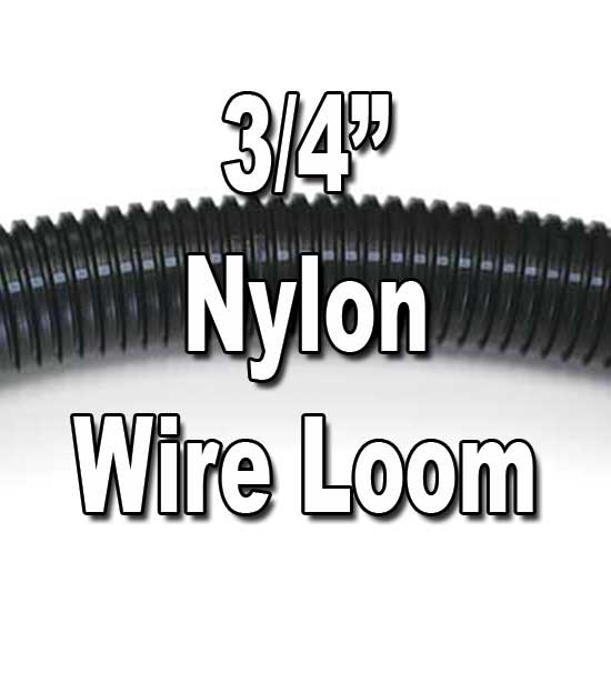 3/4 Diameter Polyethylene UV Black Split Loom Wire Tubing 100ft/Spool