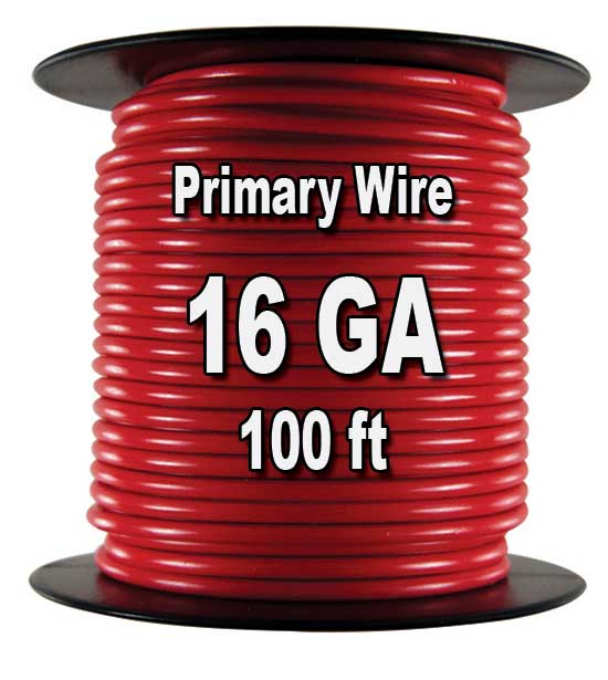 JT&T Products 165C 16 AWG Green Primary Wire, 100' Spool