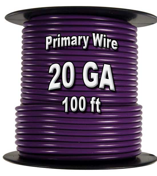 20 Gauge Automotive Thermoplastic PVC Primary Wire