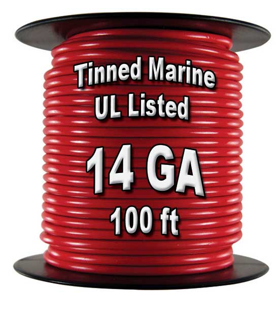 ANCOR TINNED COPPER WIRE SINGLE 14 GAUGE RED (BY / FOOT)