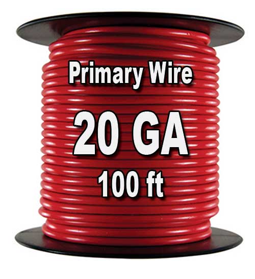 Automotive Primary Wire, 20 AWG, 100ft Spool Automotive Primary Wire, 20 AWG, 100ft Spool