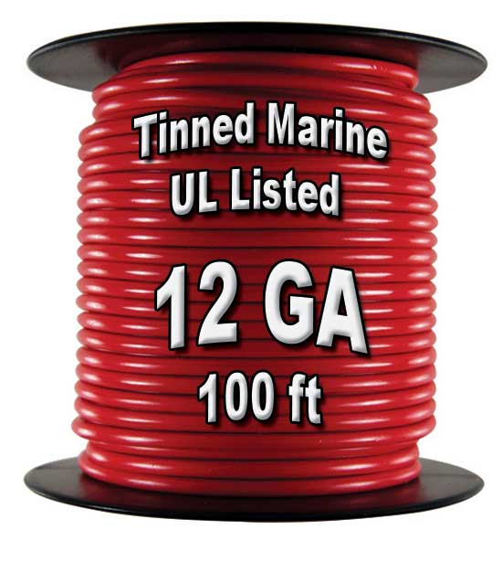 ANCOR TINNED COPPER WIRE SINGLE 12 GAUGE RED (BY / FOOT)